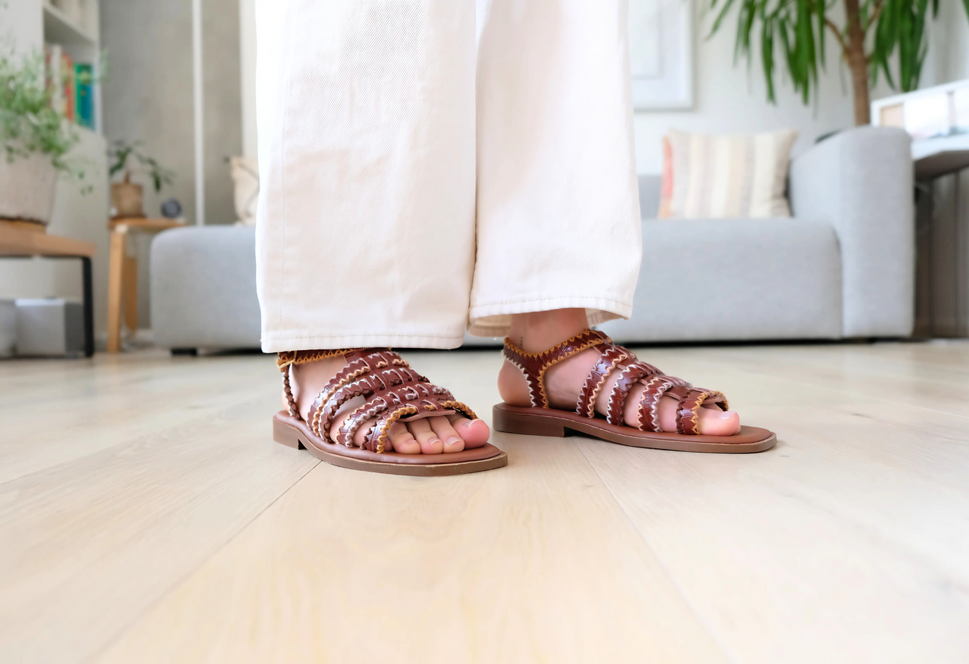 Embroidered Fisherman Sandals