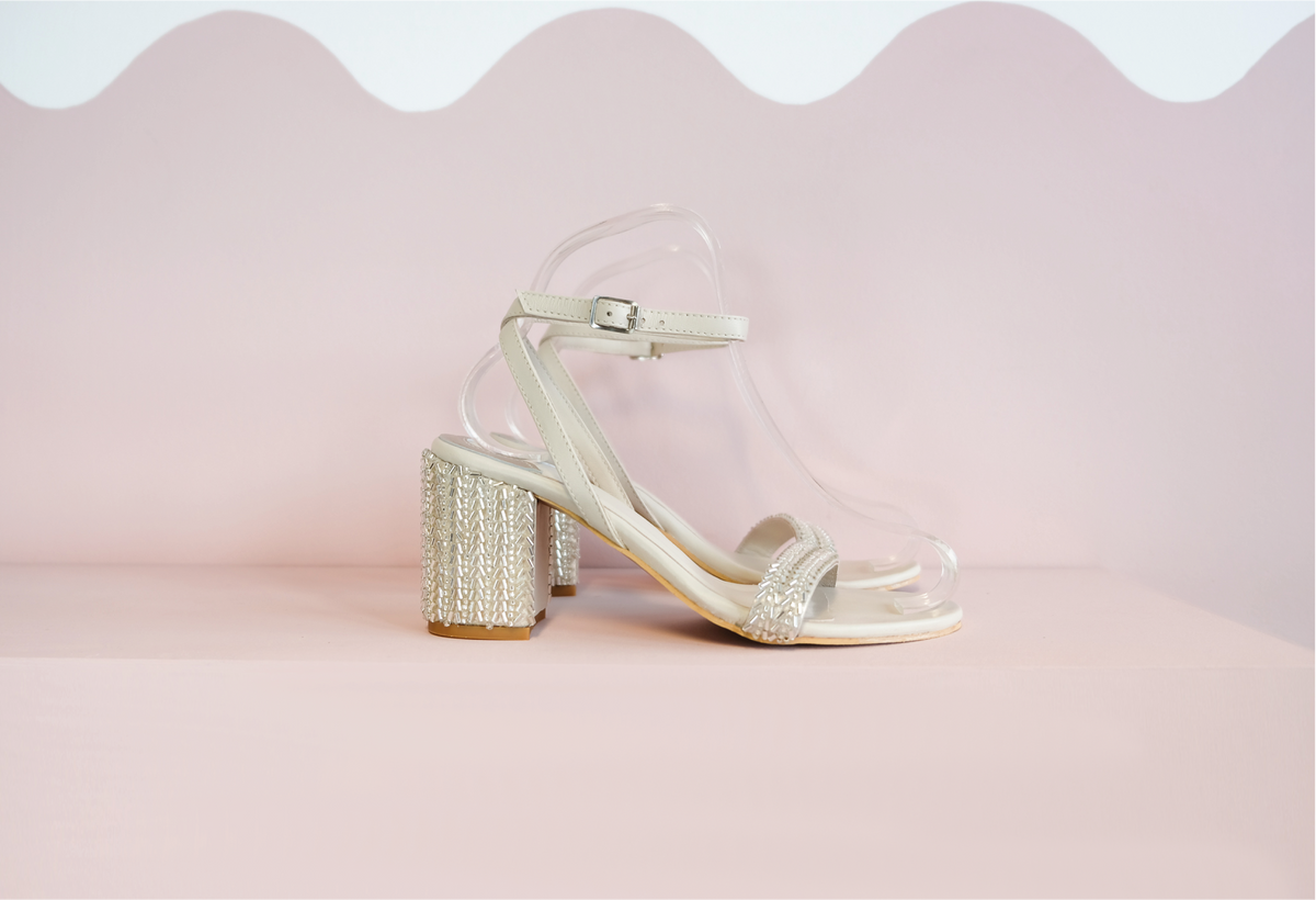 DIY handmade wedding shoes