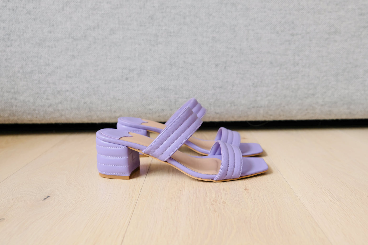 'Quilted' Effect Bubble Heels