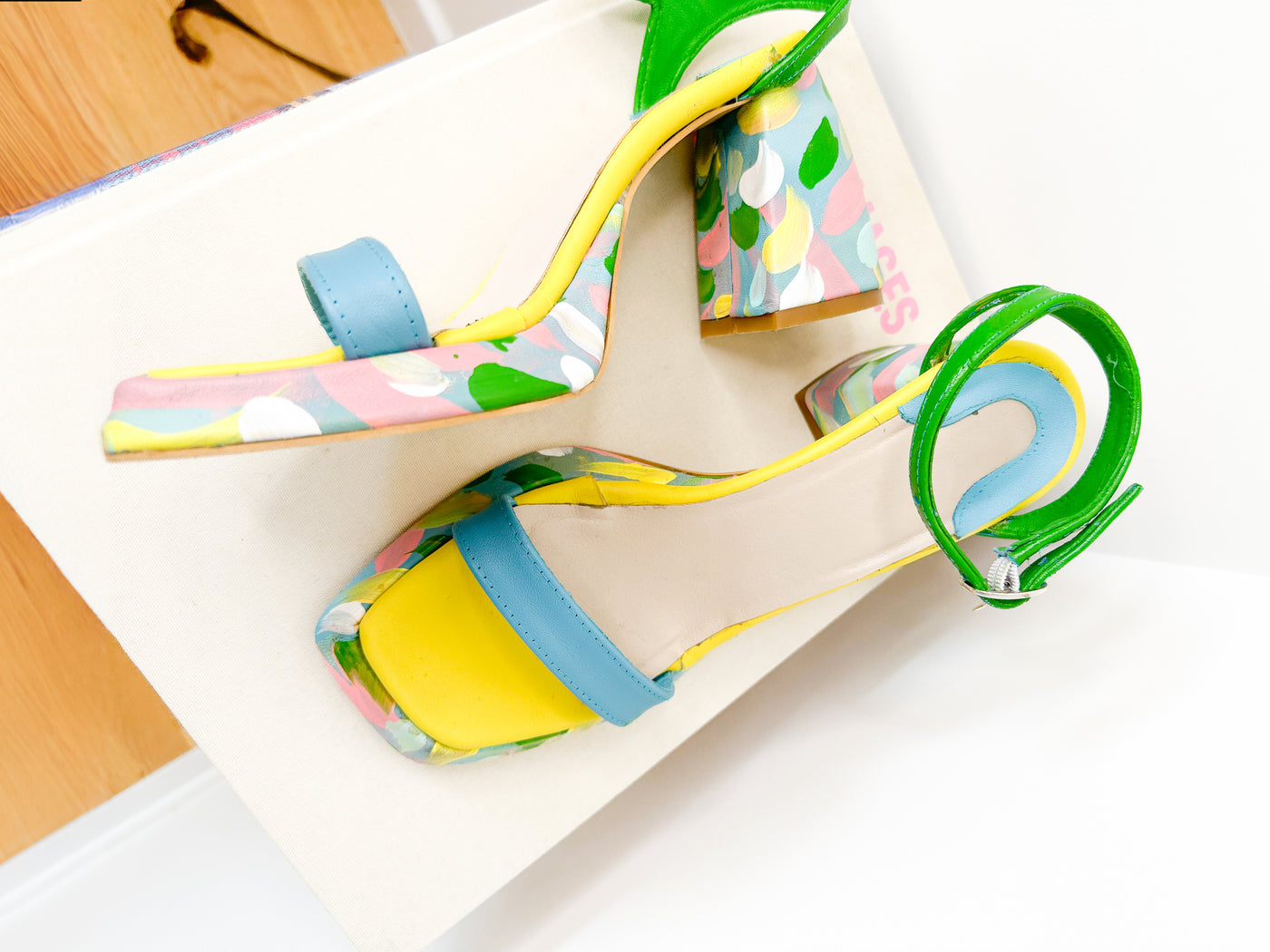 Hand painted platform sandals