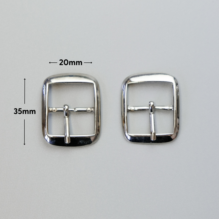 SILVER SQUARE BUCKLES - 20mm – I Can Make Shoes