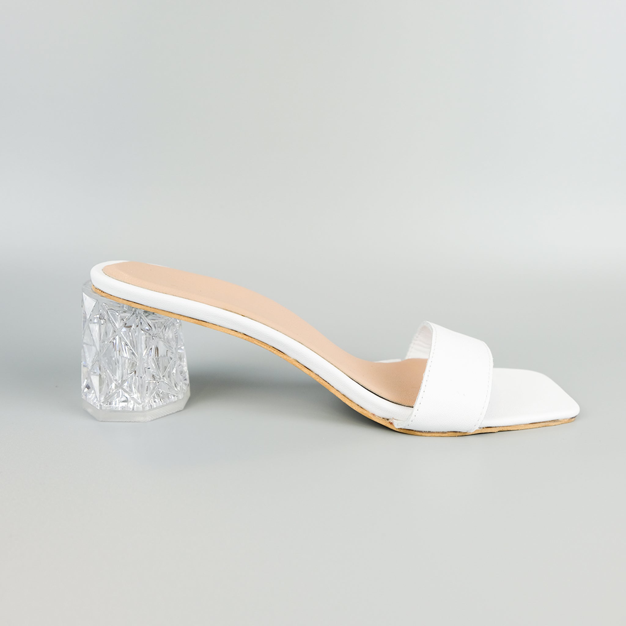 I Can Make Shoes Clear geometric mid heel DIY Shoemaking supplies