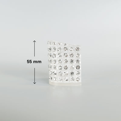 CRYSTAL STUDDED MID HEELS 55MM