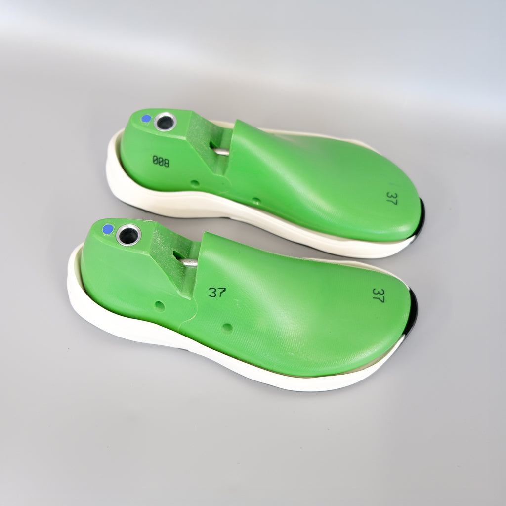 Black and white barefoot sneaker soles 