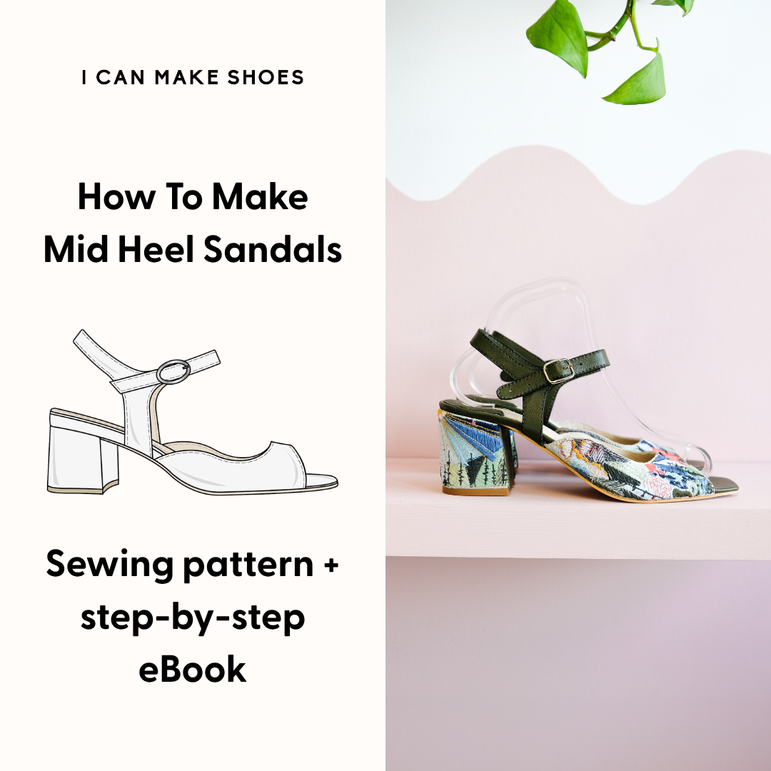 Shoe Pattern + eBook - Mid-Heel Curvy Sandal