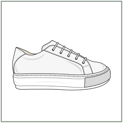 SHOE PATTERN - WOMEN'S FLAT SNEAKER