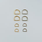 Gold and Silver D-rings for home bag making 