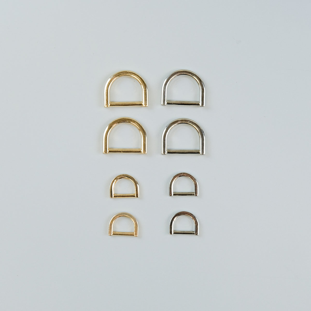 Gold and Silver D-rings for home bag making 