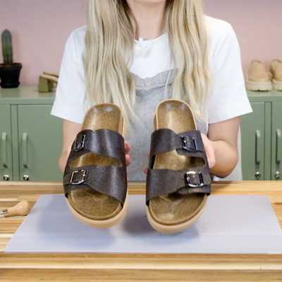 SHOE PATTERN - DOUBLE BUCKLE SANDAL