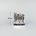 SILVER GEOMETRIC HEELS 55MM
